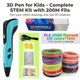 3D Pen for Kids - Complete STEM Kit with 200M Filament USB-C