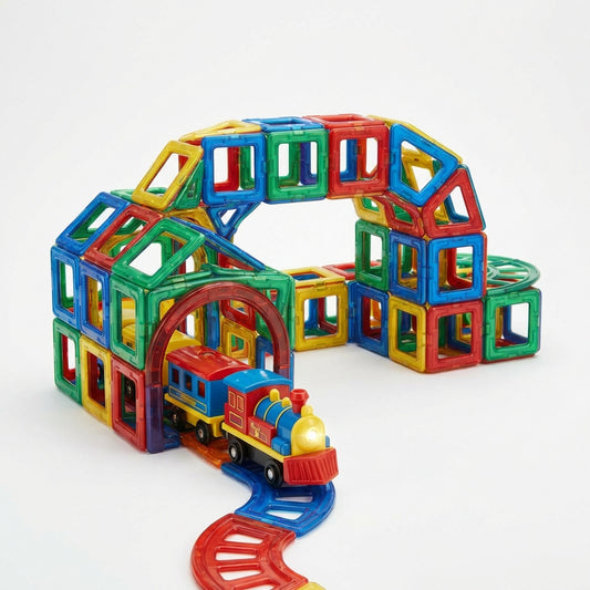 Electric Magnetic Train - 3D Building Track Cube DIY Kit STEM Toy