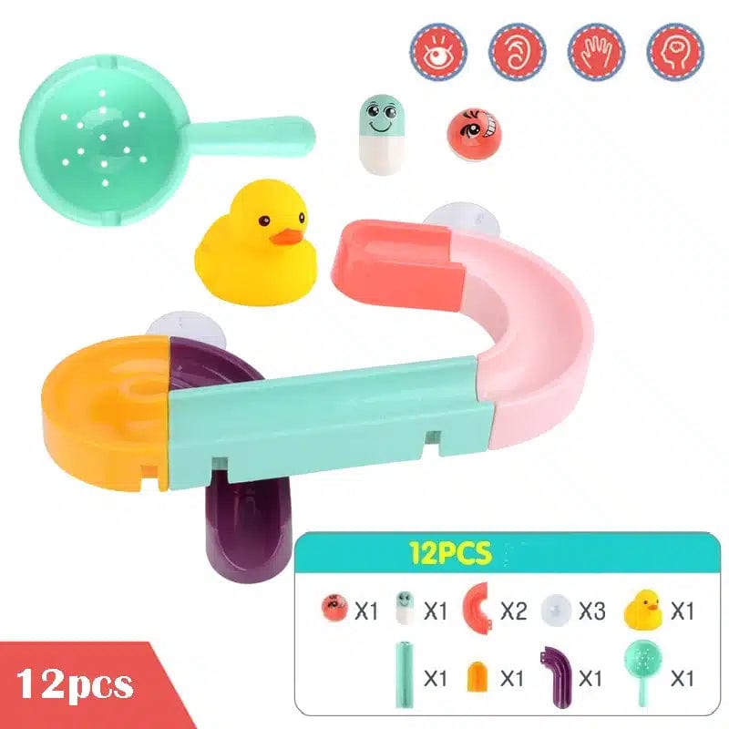 12Pcs Duck Suction Cup Slide Bath Toy