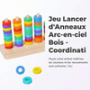 Rainbow Ring Toss Game Wooden - Hand-Eye Skills Ages 2-6