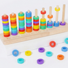 Rainbow Ring Toss Game Wooden - Hand-Eye Skills Ages 2-6