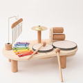 Wooden Montessori Xylophone with Wind Chimes - Educational Music Toy 3+