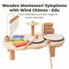 Wooden Montessori Xylophone with Wind Chimes - Educational Music Toy 3+