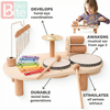 Wooden Montessori Xylophone with Wind Chimes - Educational Music Toy 3+