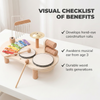 Wooden Montessori Xylophone with Wind Chimes - Educational Music Toy 3+