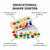 Montessori Shape Sorting Box - 25 Wooden Blocks Educational Toy