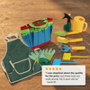 Kids Gardening Tools Set 11-Piece - Safe Outdoor Beach Garden Kit