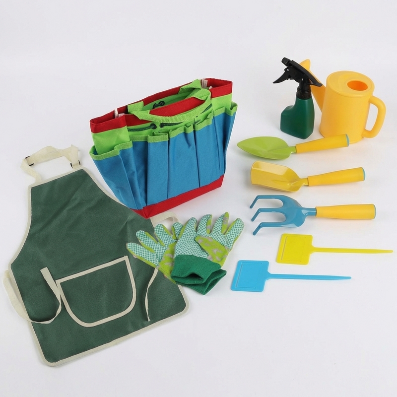 Kids Gardening Tools Set 11-Piece - Safe Outdoor Beach Garden Kit
