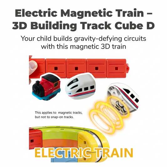 Electric Magnetic Train - 3D Building Track Cube DIY Kit STEM Toy