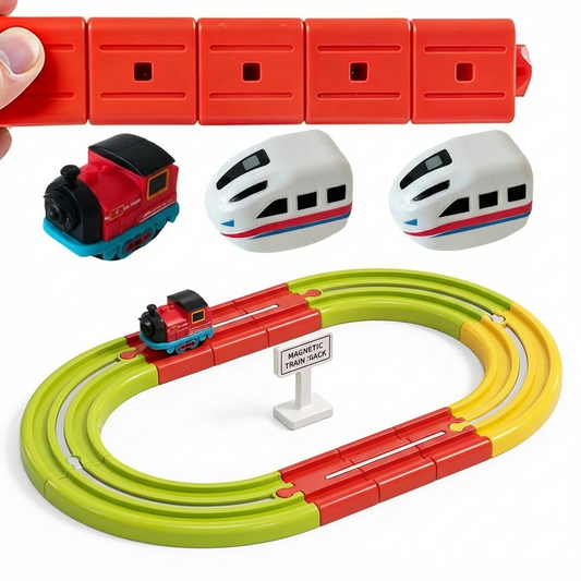 Electric Magnetic Train - 3D Building Track Cube DIY Kit STEM Toy