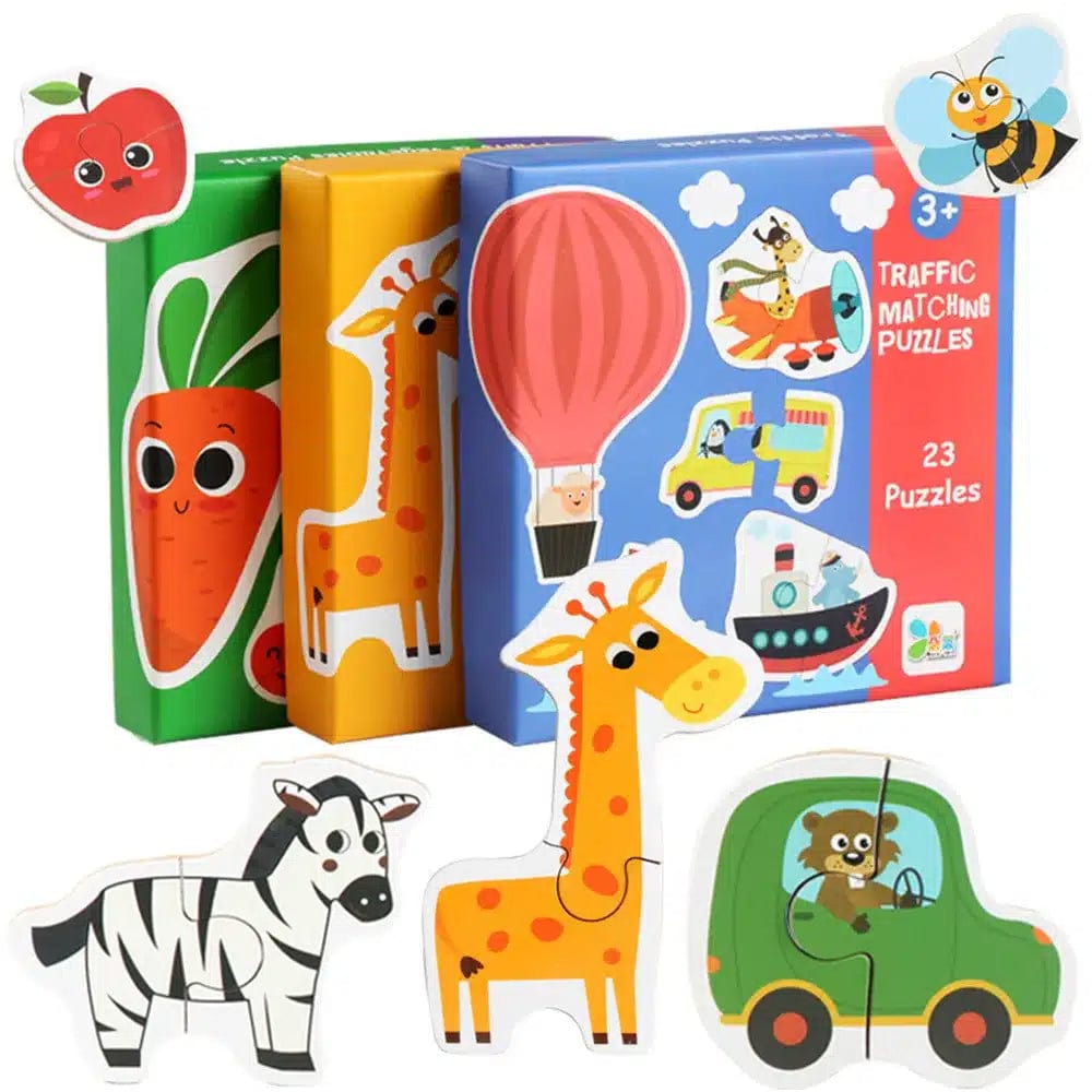 23 Two-Piece Puzzles for Children Aged 3 and Up