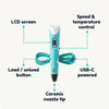3D pen features: LCD screen, speed and temperature control, USB-C, ceramic nozzle
