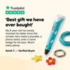 Trustpilot 5-star review: best gift we have ever bought, kid made a bracelet, phone stand and name badge