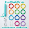 Everything in the box: 3D pen, USB-C cable, 4 spare nozzles, 12 colours, 200m filament