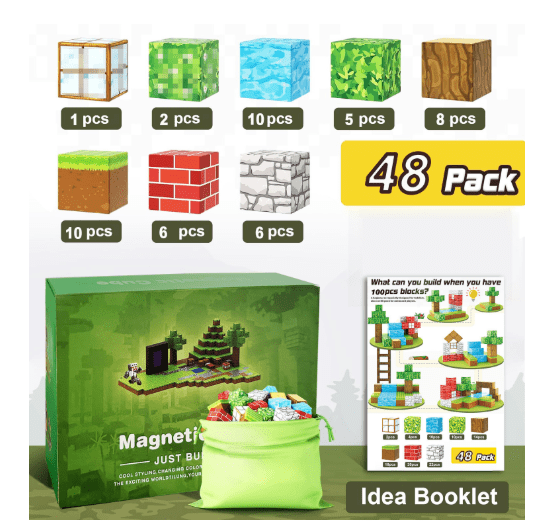48 blocks Mine Blocks - Build a world - Magnets