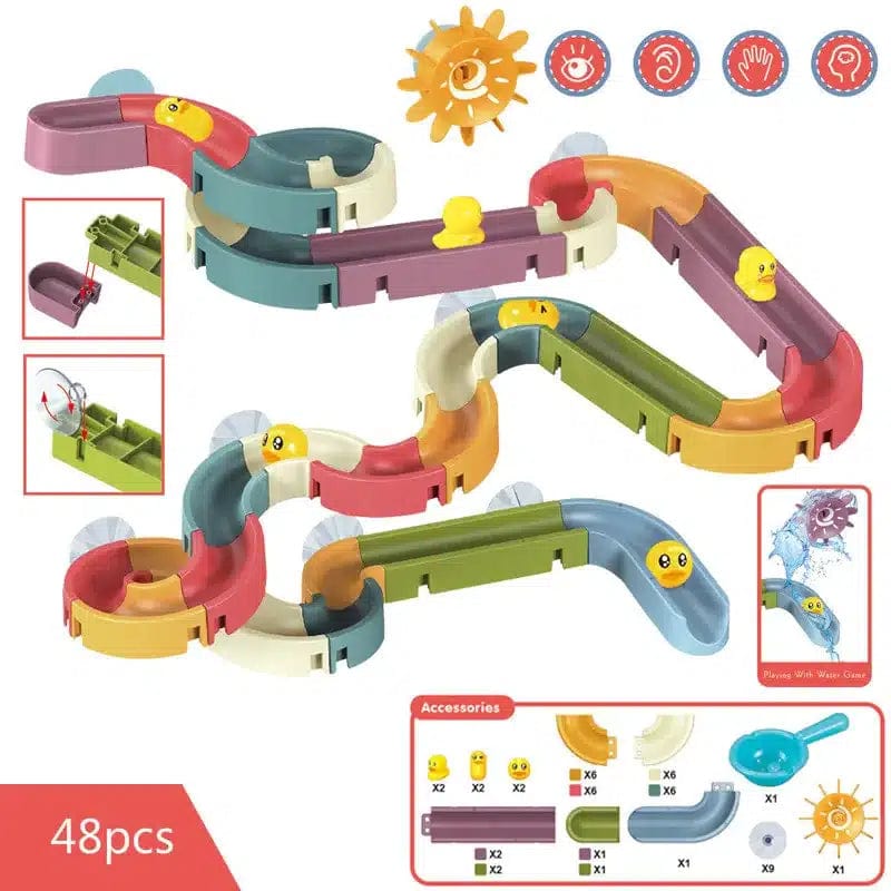 48Pcs Duck Suction Cup Slide Bath Toy