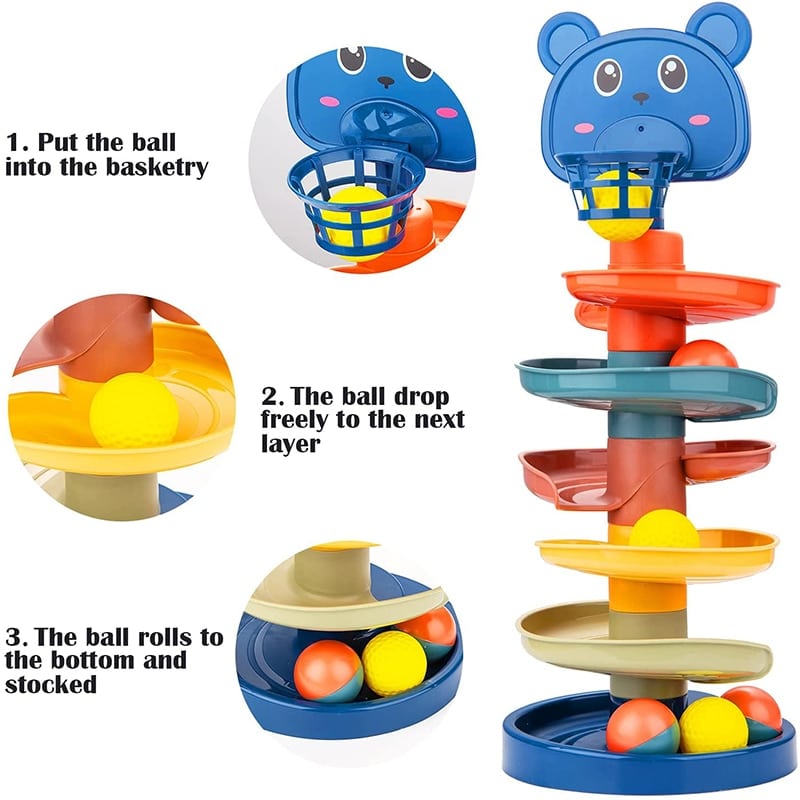 7-Level Rolling Ball Tower - 45 cm