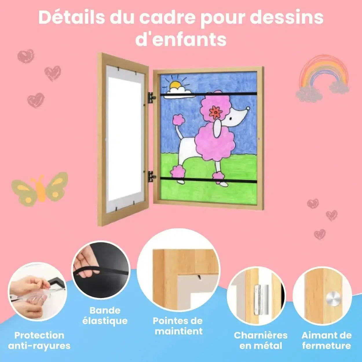 Children’s Artwork Frame | Store & Display Up to 150 Drawings - TMT