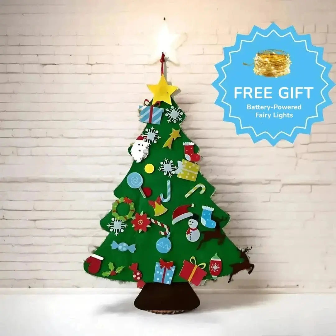 Felt Christmas Tree – 95cm – 26 Decoration Pieces + GIFT