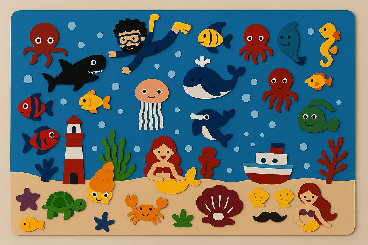 FeltBoard™ – Endless Joy of Discovery and Play! - The Montessori Toys Underwater world
