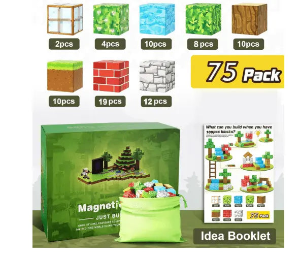 75 blocks Mine Blocks - Build a world - Magnets