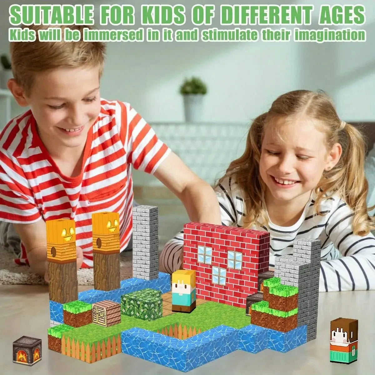 48 blocks Mine Blocks - Build a world - Magnets
