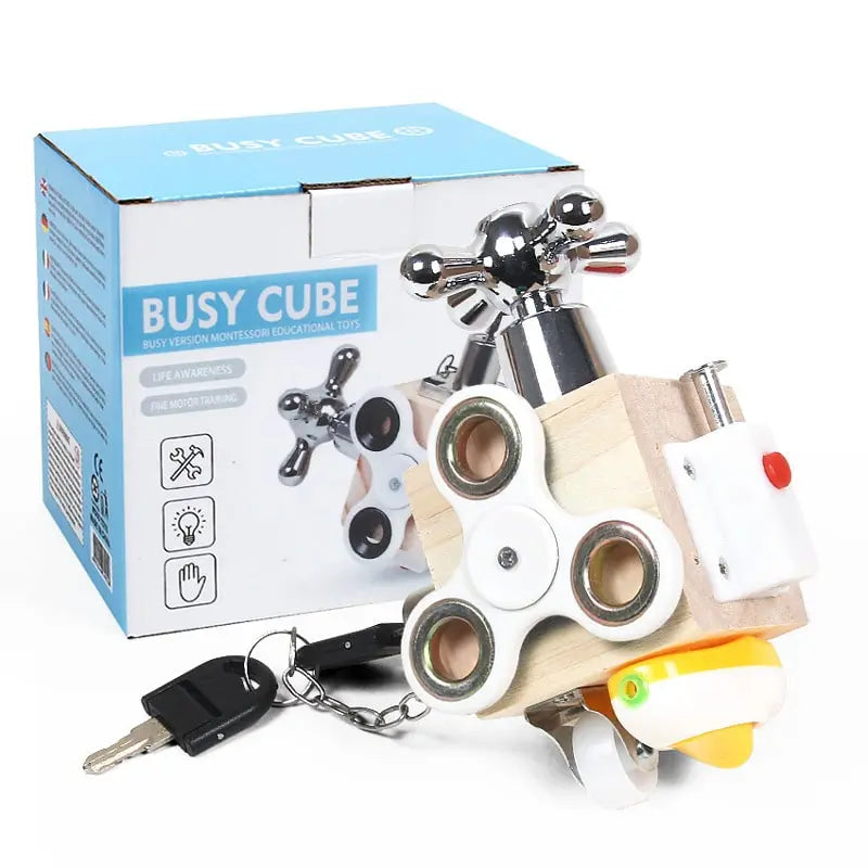 Montessori Busy Board Cube