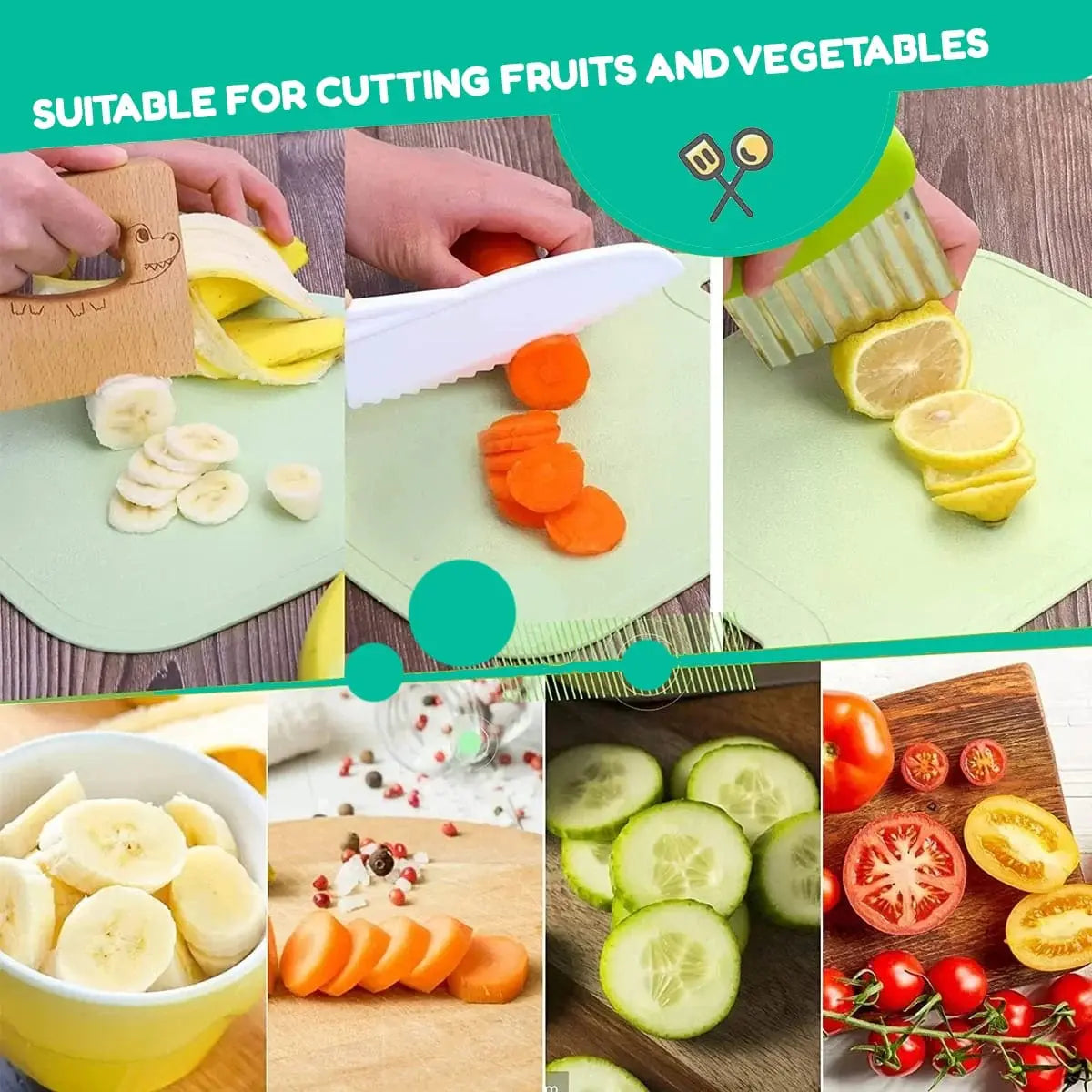 Children's Knives | 13-Piece Kitchen Set