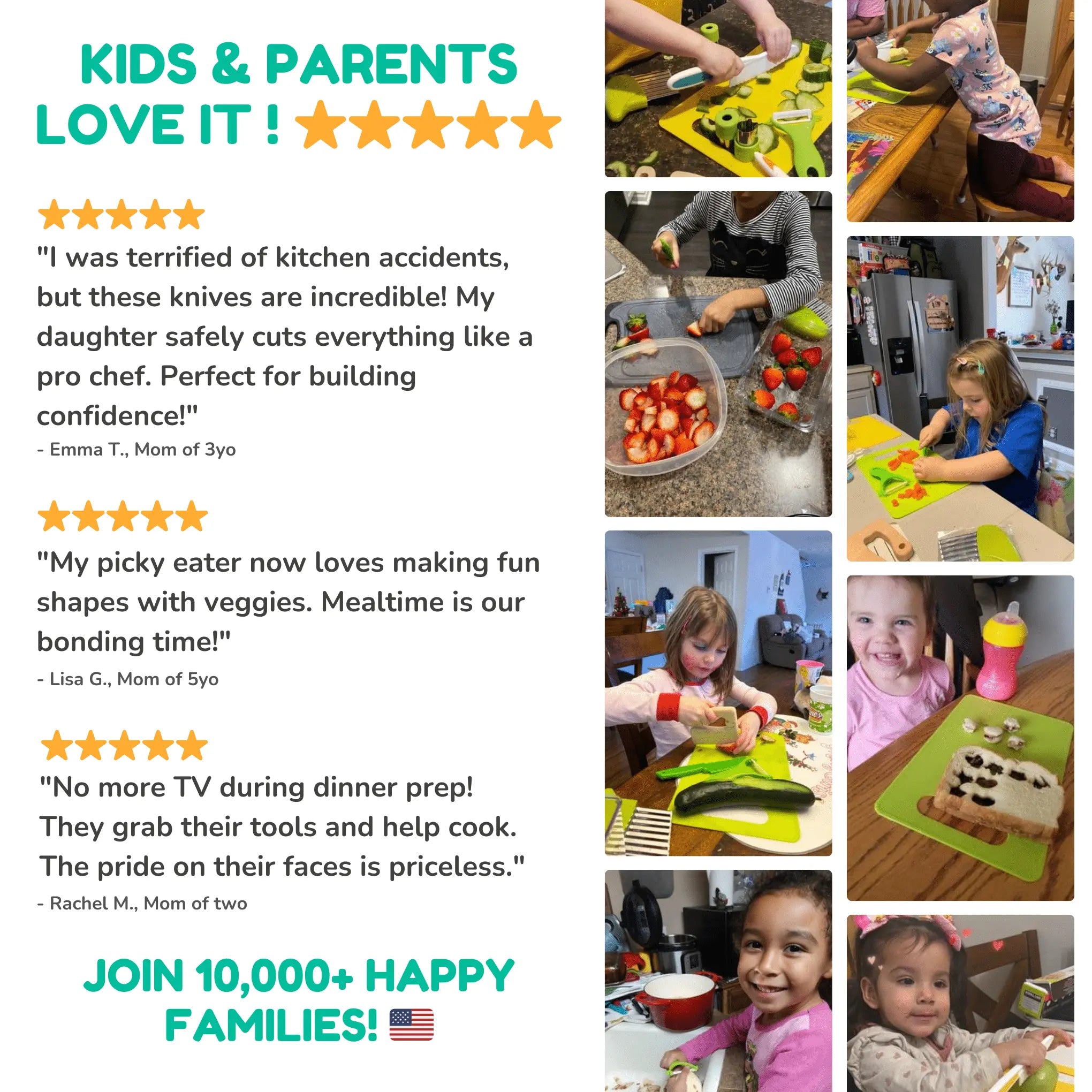 Montessori Safe Kids Knife Set | 13 Pieces That Protect Little Fingers While They Learn