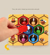 Montessori bee hive with tongs
