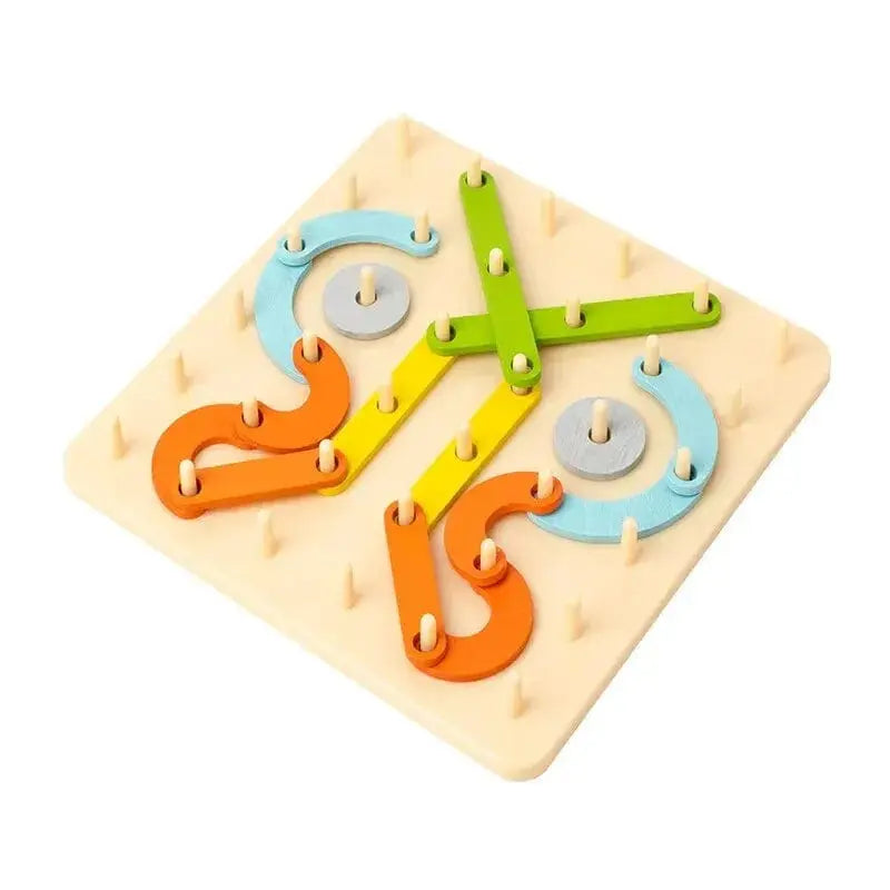 Montessori construction game with variable shapes - Image to copy