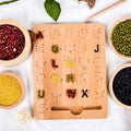 Montessori wooden letter tray