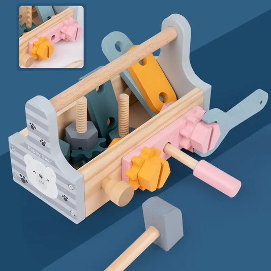 Montessori wooden toolbox
