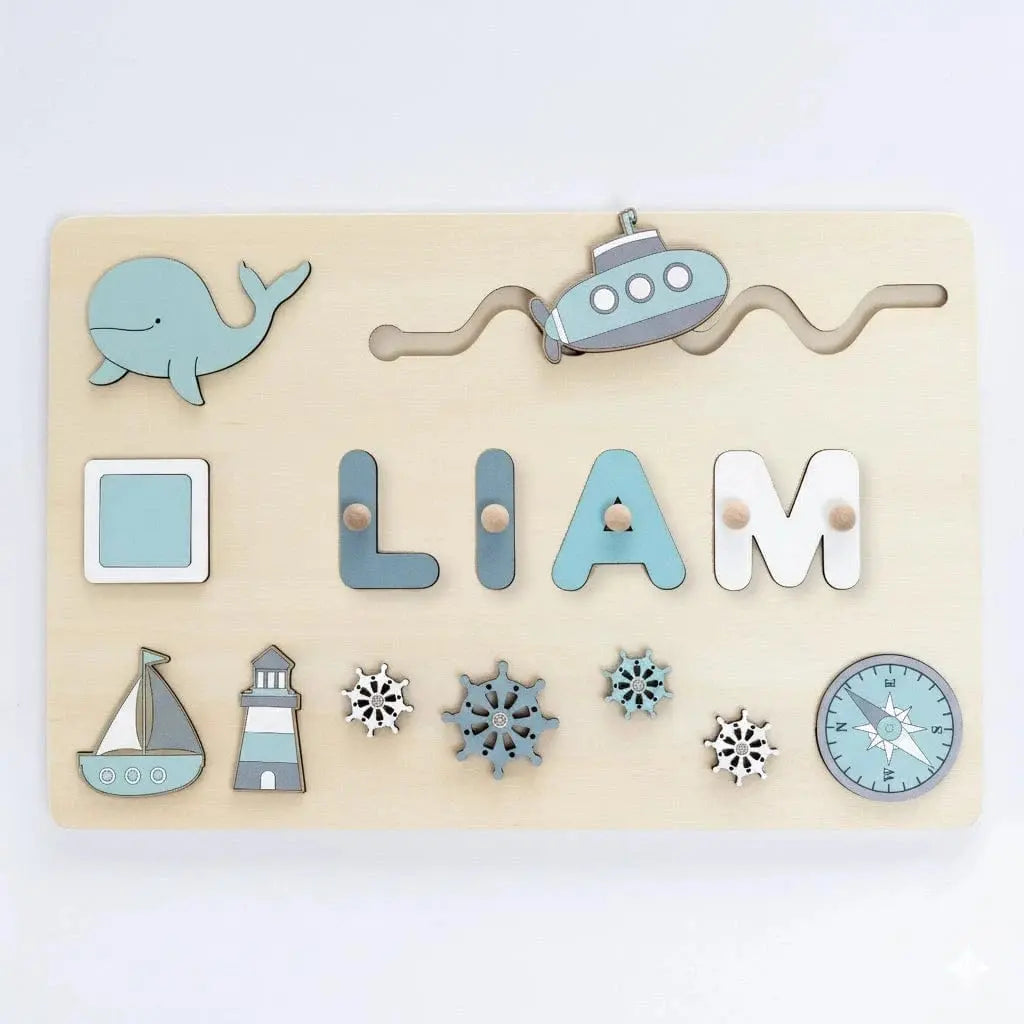 Ocean Personalized Name Puzzle - Custom Made for Your Child