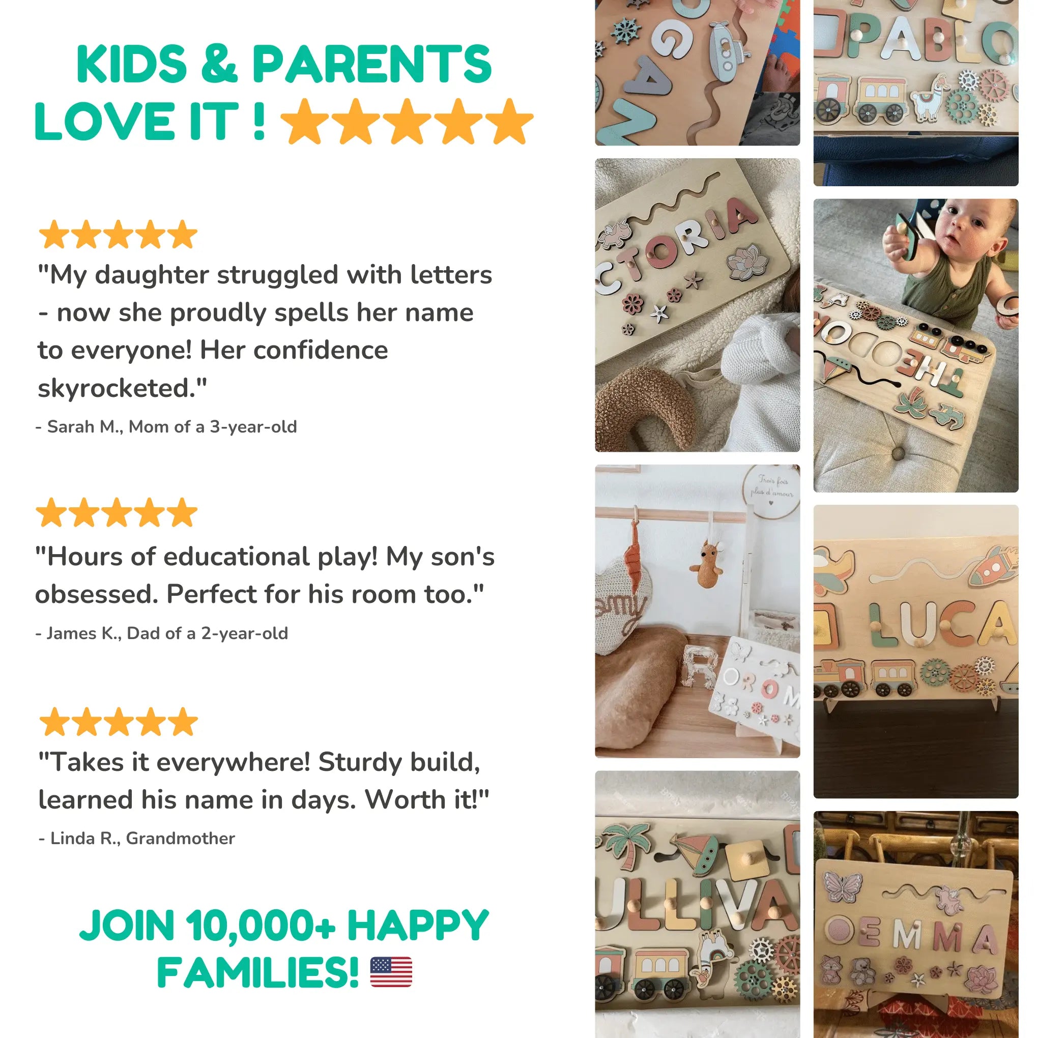 Personalized Name Puzzle - Watch Them Learn & Grow