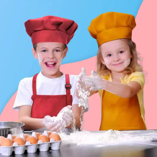 Kids Cooking Apron & Chef Hat Set