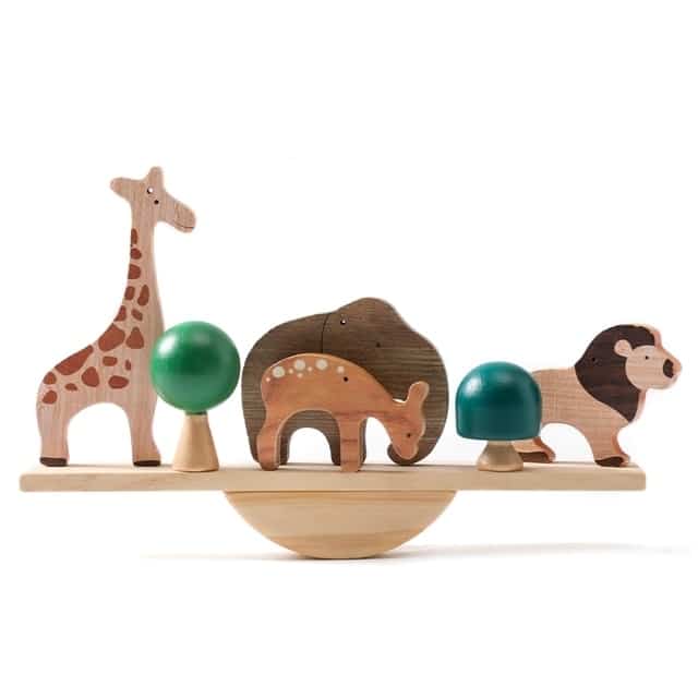 Animals Wooden Animal and Dinosaur Balancing Game