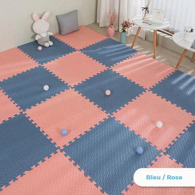 Blue-Pink / 24 pieces Thick Baby Play Mat with Two Colors