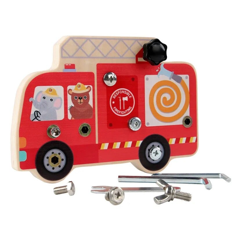 Busy Board Montessori Fire Truck