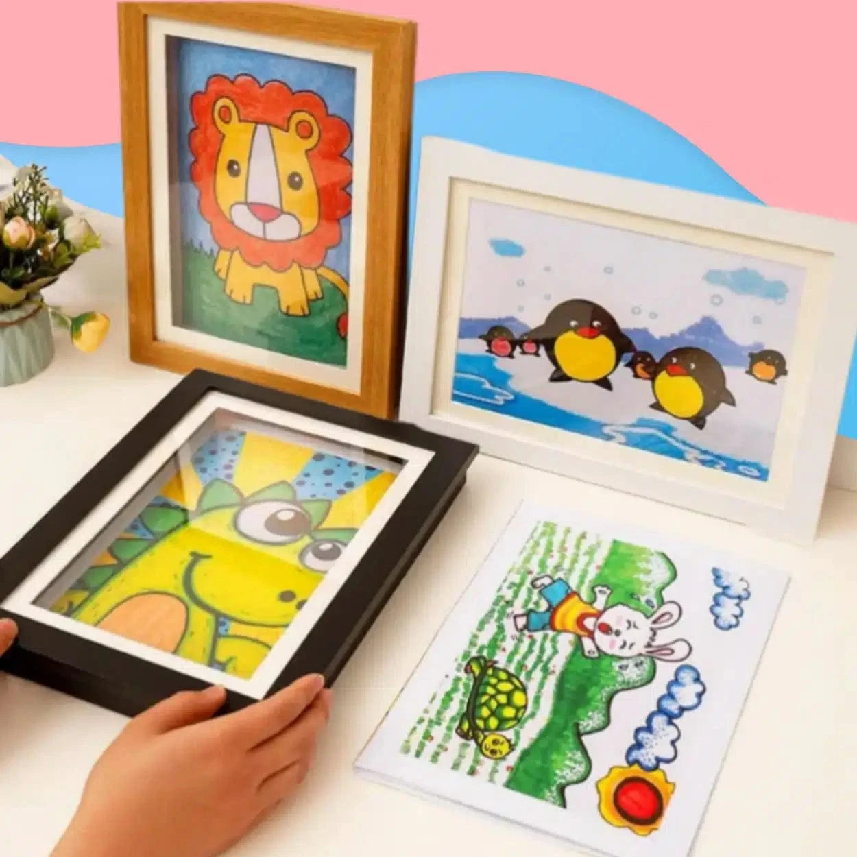 Children’s Artwork Frame | Store & Display Up to 150 Drawings