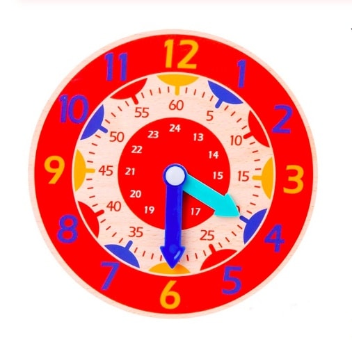 Colorful 24h Clock for Kids