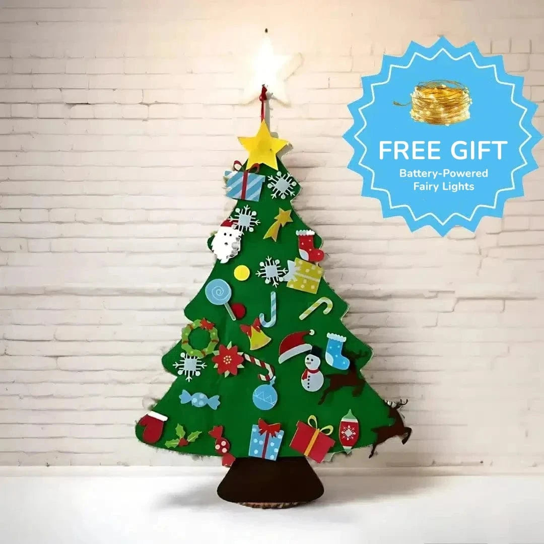Felt Christmas Tree – 95cm – 26 Decoration Pieces + GIFT