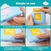 How to use MyFirstWords: turn it on, insert a card, it teaches the word, press repeat to listen again