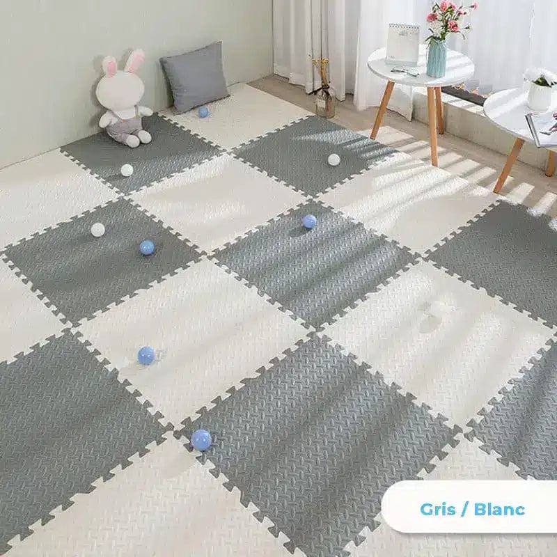 Grey-White / 24 pieces Thick Baby Play Mat with Two Colors