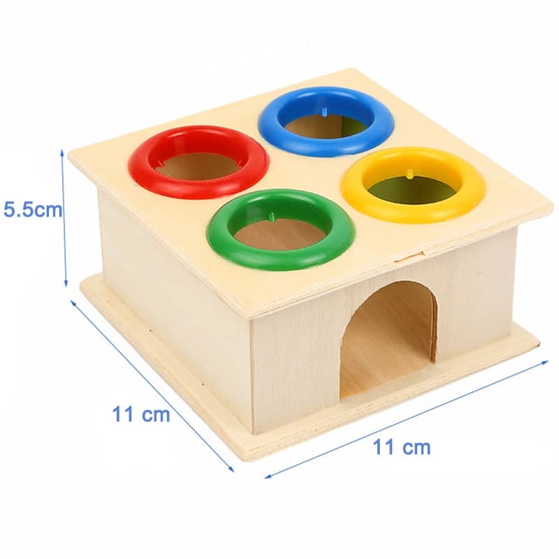 Hammering Toy with 4 Colored Holes