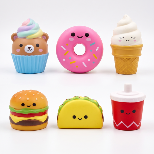 Cute Squishy Mochi Food Squishies (6 Pack)