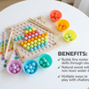 Wooden Bead Clip Puzzle Montessori Toy - Pattern Cards Ages 2-6