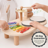 Wooden Montessori Xylophone with Wind Chimes - Educational Music Toy 3+