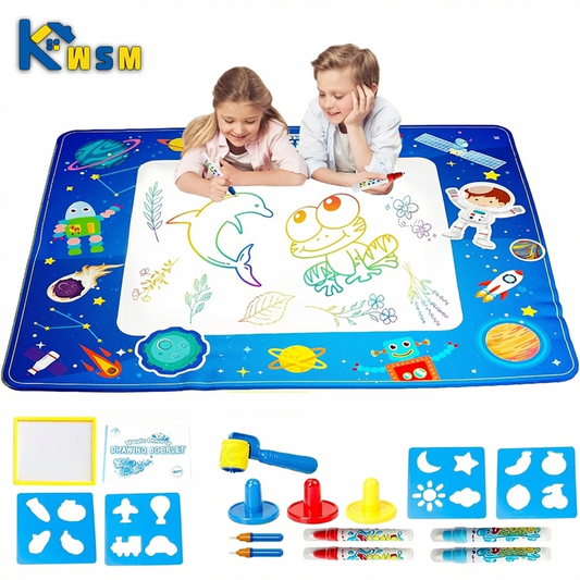 100x80cm Magic Water Drawing Mat with Reusable Pens - Mess-Free Art