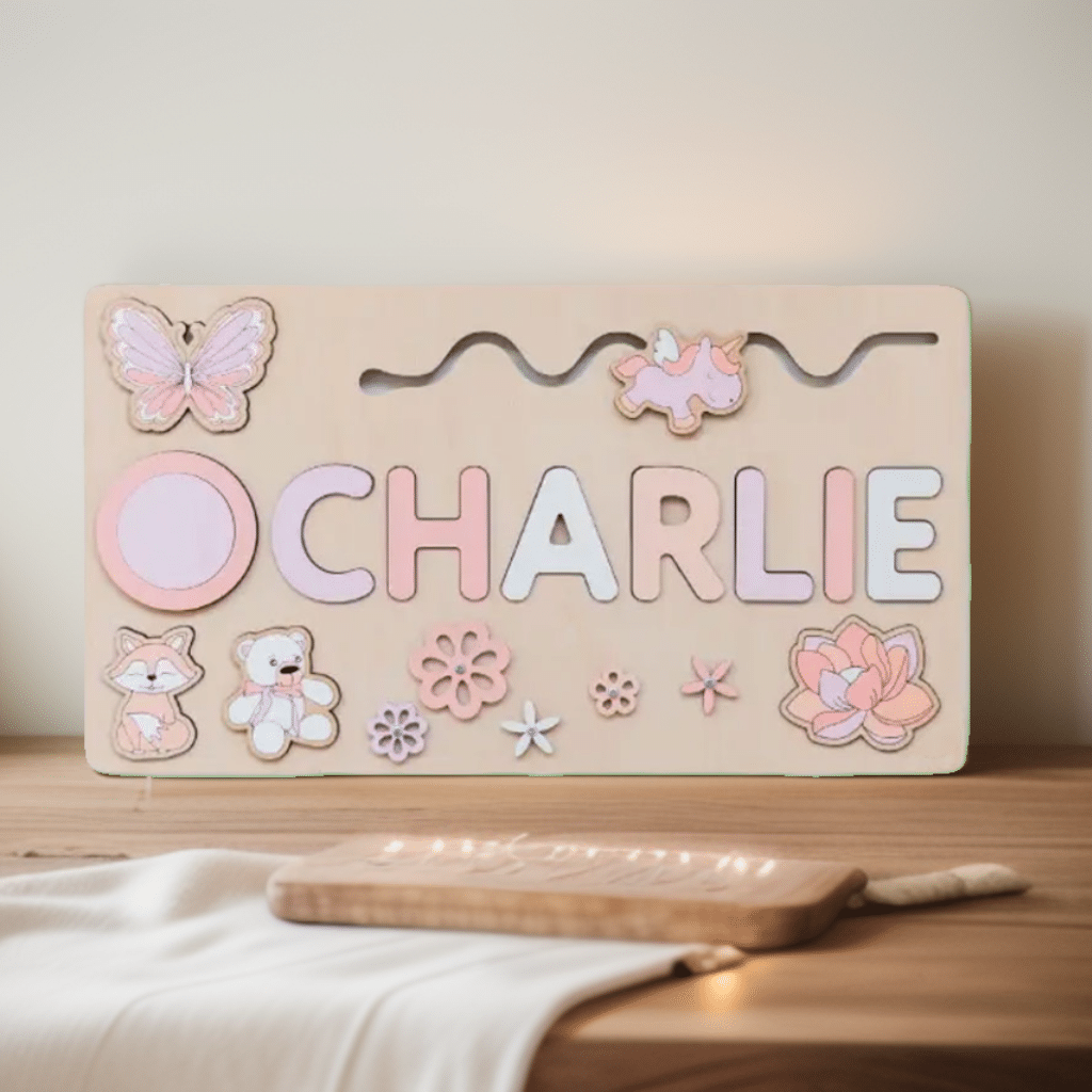 Licorn Personalized Wooden Name Puzzle